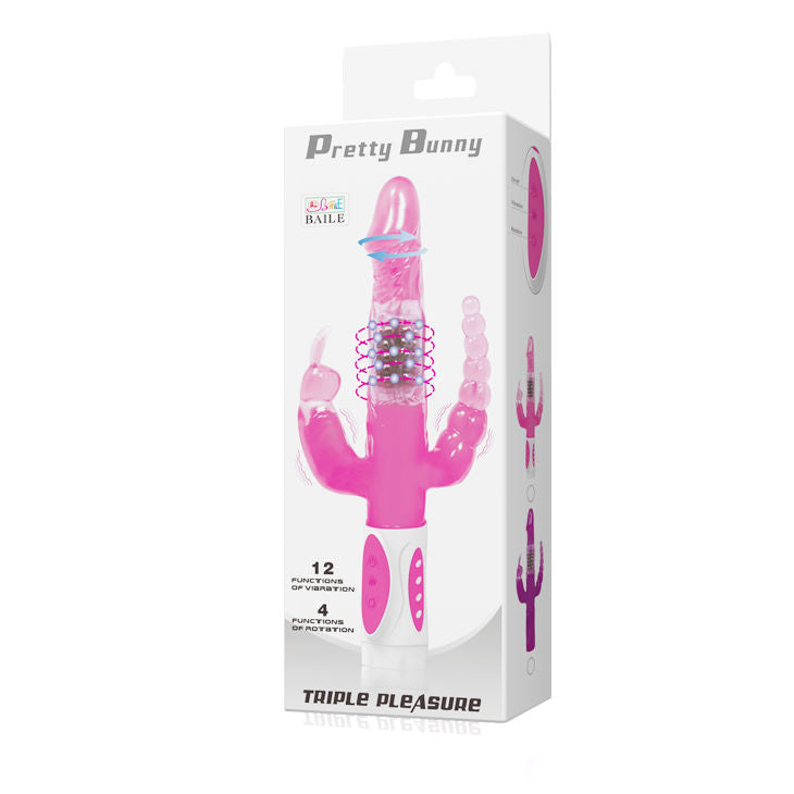 BAILE - PRETTY BUNNY TRIPLE VIBRATOR ROTATOR - 7