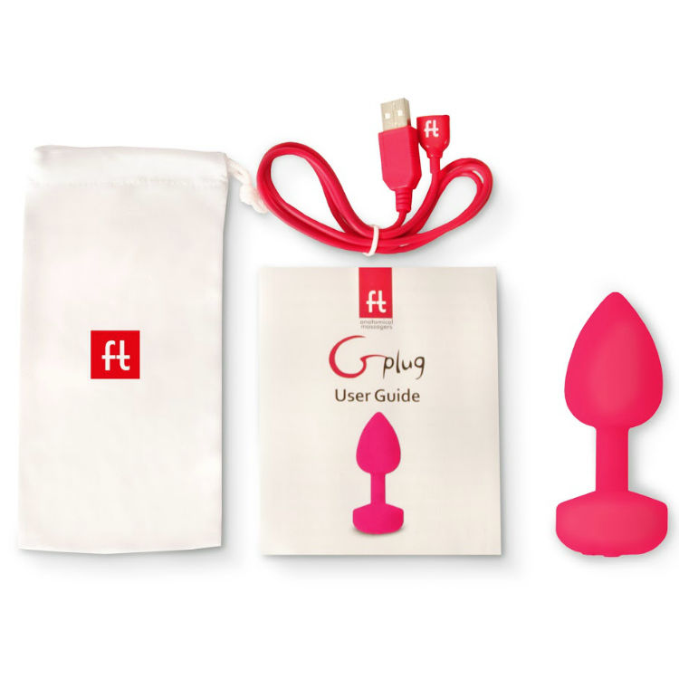 G-VIBE - FUNTOYS GPLUG VIBRATORE ANALE RICARICABILE PICCOLO ROSA NEON 3CM - Secretroomsexyshop