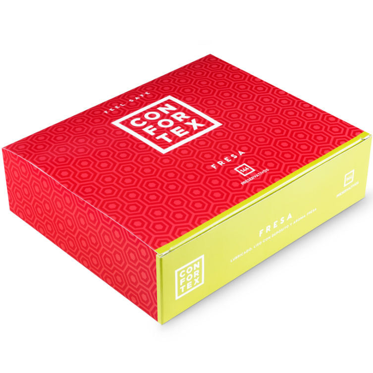 CONFORTEX - STRAWBERRY CONDOM 144 UNITS - 1