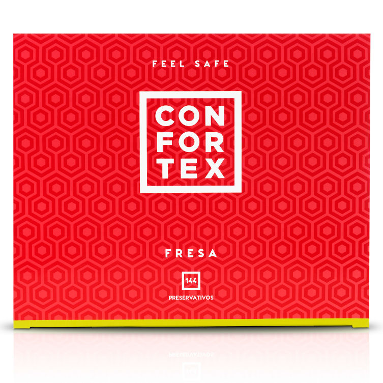CONFORTEX - STRAWBERRY CONDOM 144 UNITS - 2