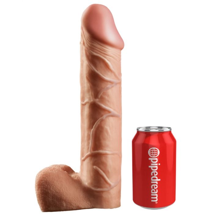 KING COCK - 30,5 CM SISTEMA DI SOSPENSIONE CON CINTURINO CAVO - CARNE - Secretroomsexyshop