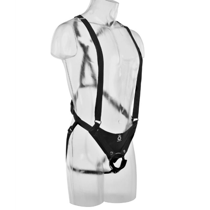 KING COCK - 30.5 CM HOLLOW STRAP-ON SUSPENDER SYSTEM - FLESH - 4