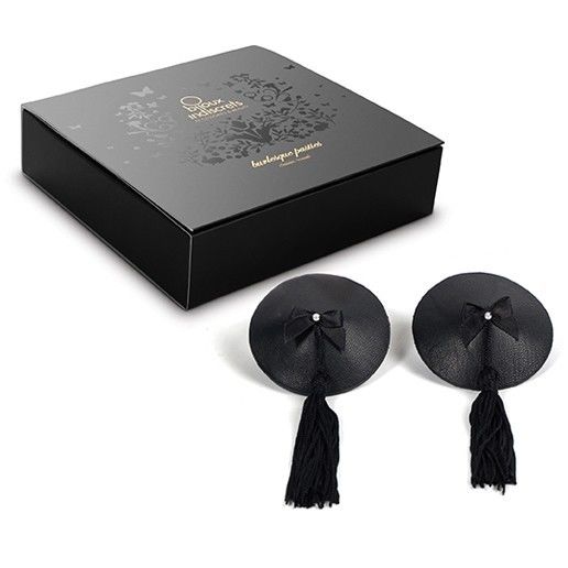BIJOUX - BURLESQUE BLACK NIPPLE COVERS - 2