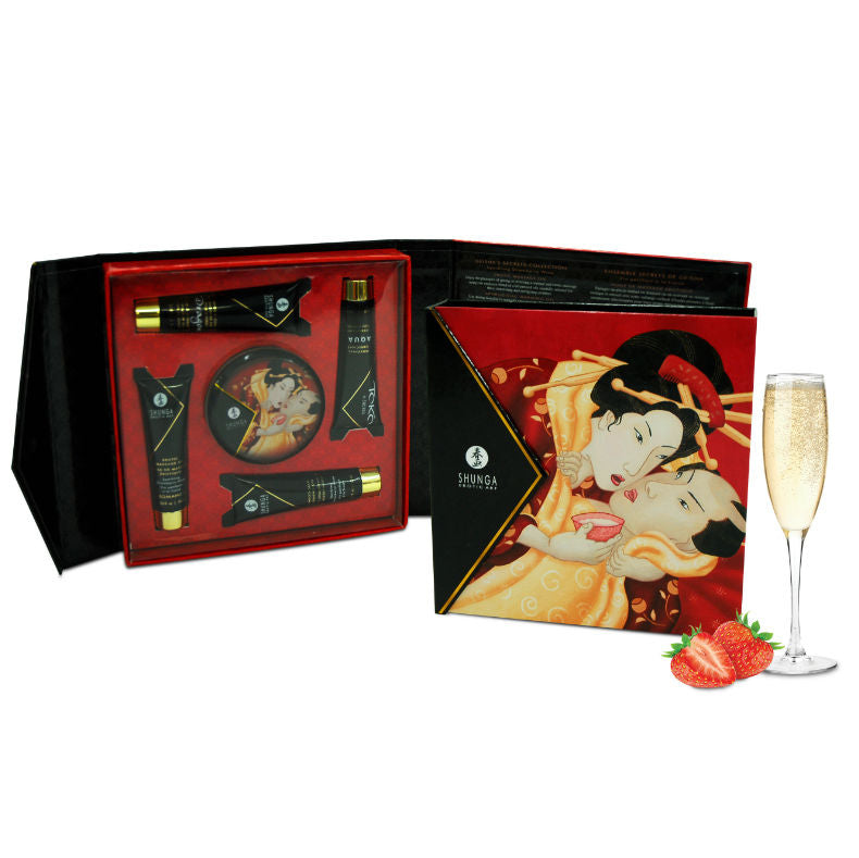 SHUNGA - KIT SEGRETO GEISHA FRAGOLE E CAVA - Secretroomsexyshop