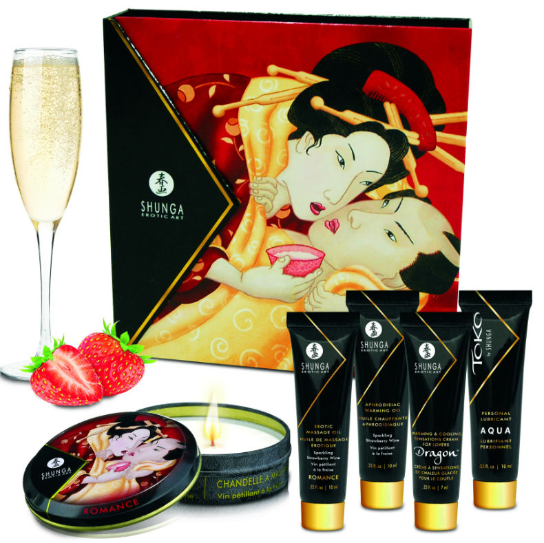 SHUNGA - KIT SEGRETO GEISHA FRAGOLE E CAVA - Secretroomsexyshop