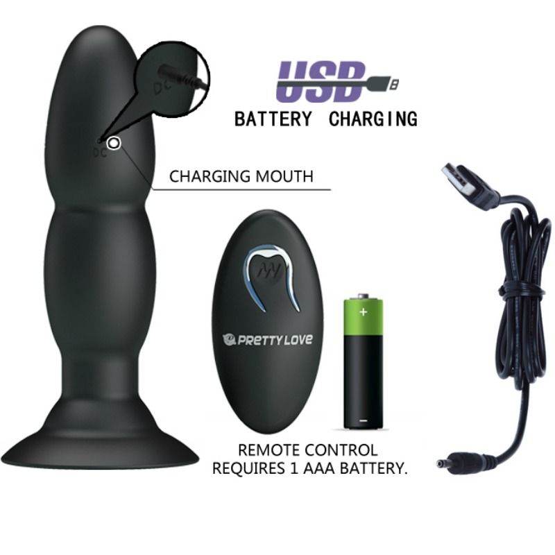 PRETTY LOVE - PLUG VIBRATOR AND ROTATION BY REMOTE CONTROL - 3