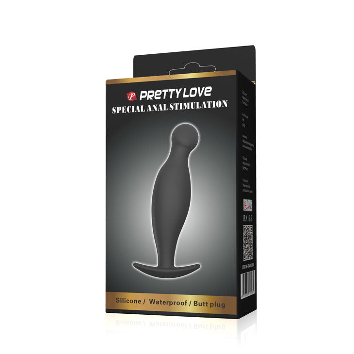 PRETTY LOVE - PLUG ANALE IN SILICONE 11.7 CM NERO - Secretroomsexyshop