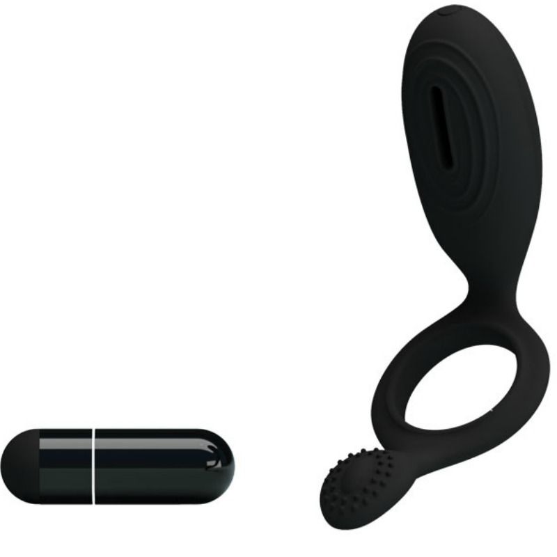 PRETTY LOVE - ETHEL ANELLO VIBRANTE CON STIMOLATORE - Secretroomsexyshop