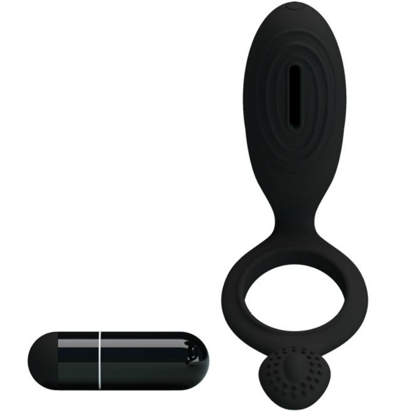 PRETTY LOVE - ETHEL ANELLO VIBRANTE CON STIMOLATORE - Secretroomsexyshop