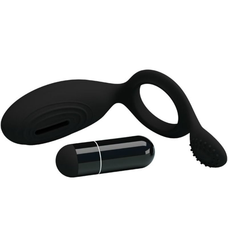 PRETTY LOVE - ETHEL ANELLO VIBRANTE CON STIMOLATORE - Secretroomsexyshop