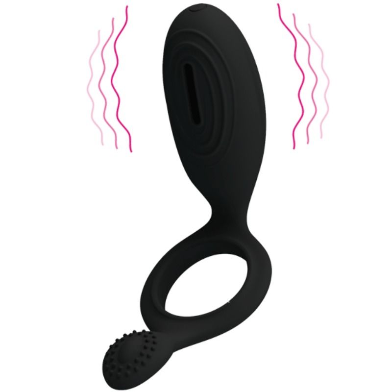 PRETTY LOVE - ETHEL ANELLO VIBRANTE CON STIMOLATORE - Secretroomsexyshop