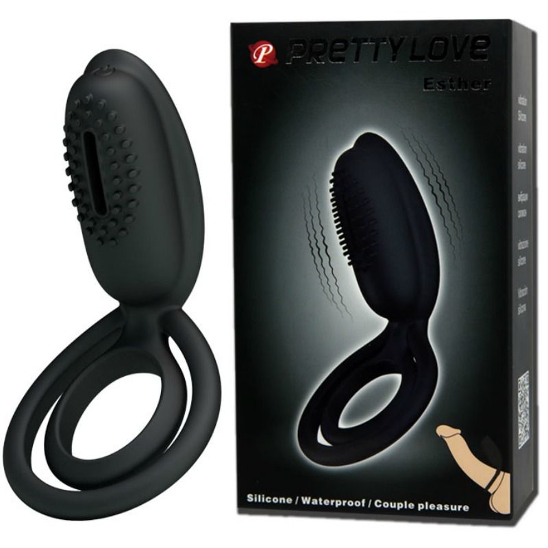 PRETTY LOVE - ESTHER VIBRATING RING WITH STIMULATOR - 10