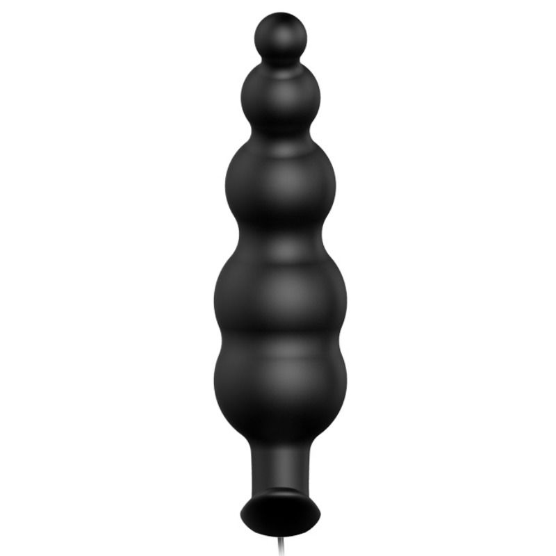 PRETTY LOVE - PLUG ANALE IN SILICONE EXTRA STIMOLAZIONE E 12 MODALIT DI VIBRAZIONE NERO - Secretroomsexyshop