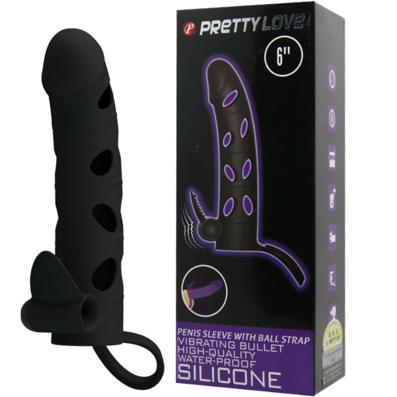 PRETTY LOVE - SILICONE COVER WITH VIBRATION 15.2 CM - 3
