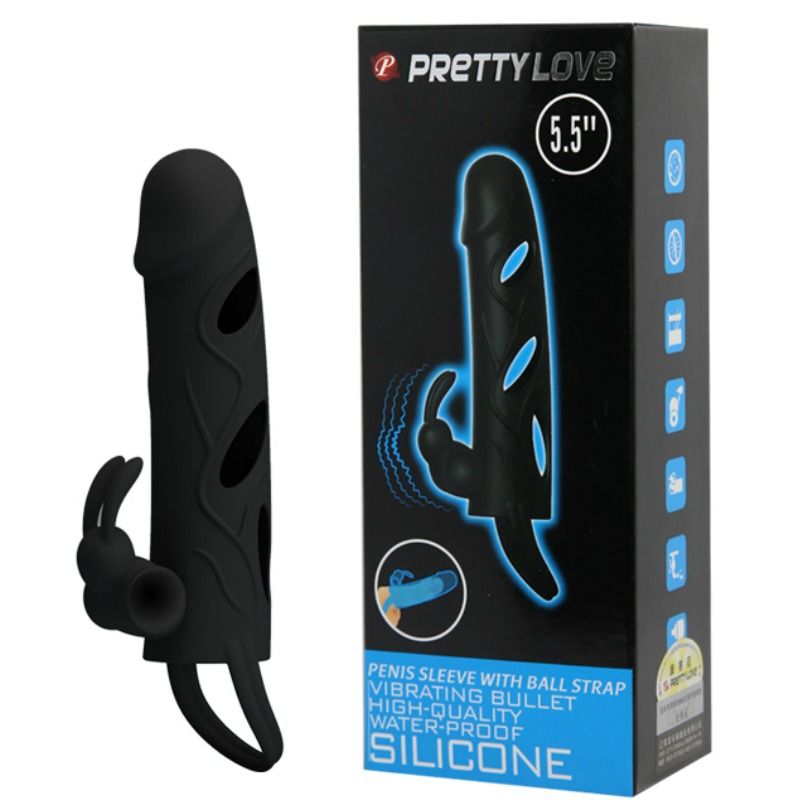 PRETTY LOVE - SILICONE COVER WITH VIBRATION 14 CM 1.0 - 8