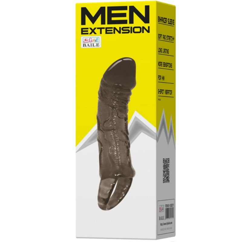 BAILE - PENIS EXTENSION SHEATH WITH STRAP FOR TESTICLES 11.5 CM - 7