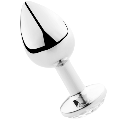 SECRETPLAY - PLUG ANALE TRASPARENTE ALLUMINIO 8 CM - Secretroomsexyshop