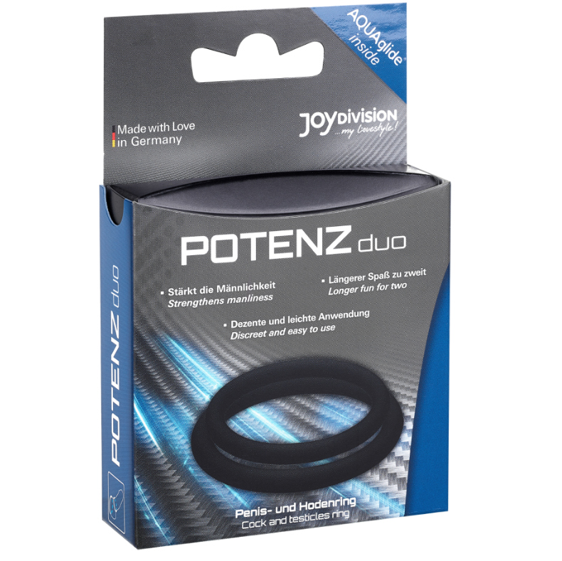 JOYDIVISION POTENZDUO - ANELLI NERO - M - Secretroomsexyshop