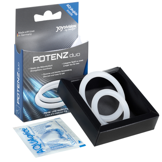 JOYDIVISION POTENZDUO - ANELLI BIANCO - M - Secretroomsexyshop