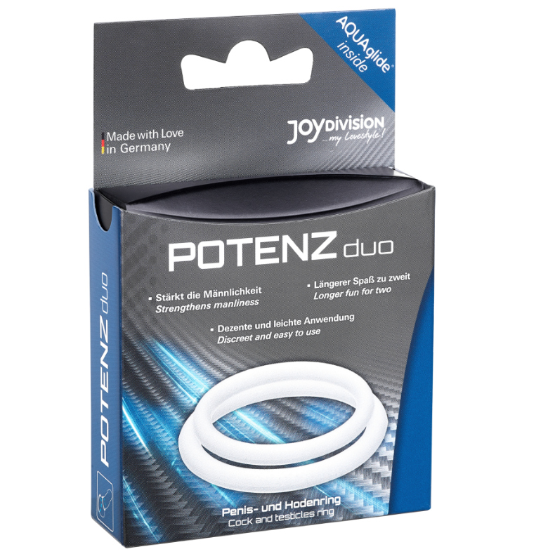 JOYDIVISION POTENZDUO - ANELLI BIANCO - M - Secretroomsexyshop