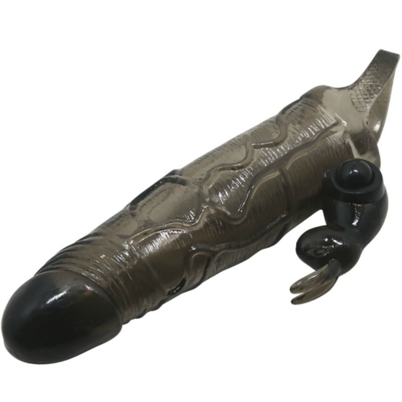 BAILE - COPERTURA PENE UOMO CORAGGIOSO CON CONIGLIO NERO 16.5 CM - Secretroomsexyshop