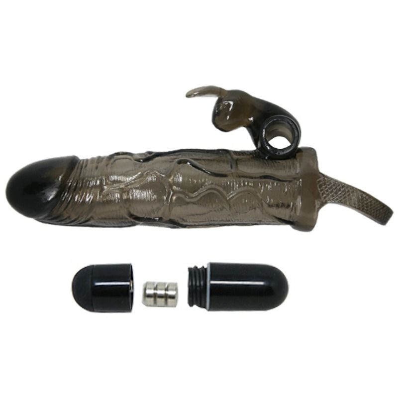 BAILE - COPERTURA PENE UOMO CORAGGIOSO CON CONIGLIO NERO 16.5 CM - Secretroomsexyshop