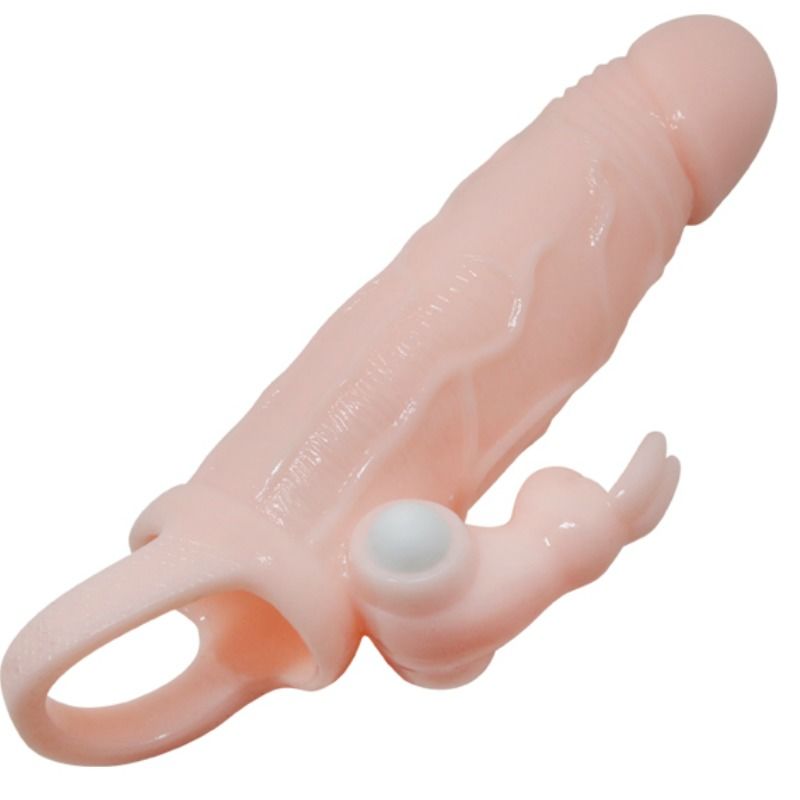 BAILE - BRAVE MAN PENIS COVER WITH RABBIT AND DOUBLE ENGINE FLESH 16.5 CM - 8