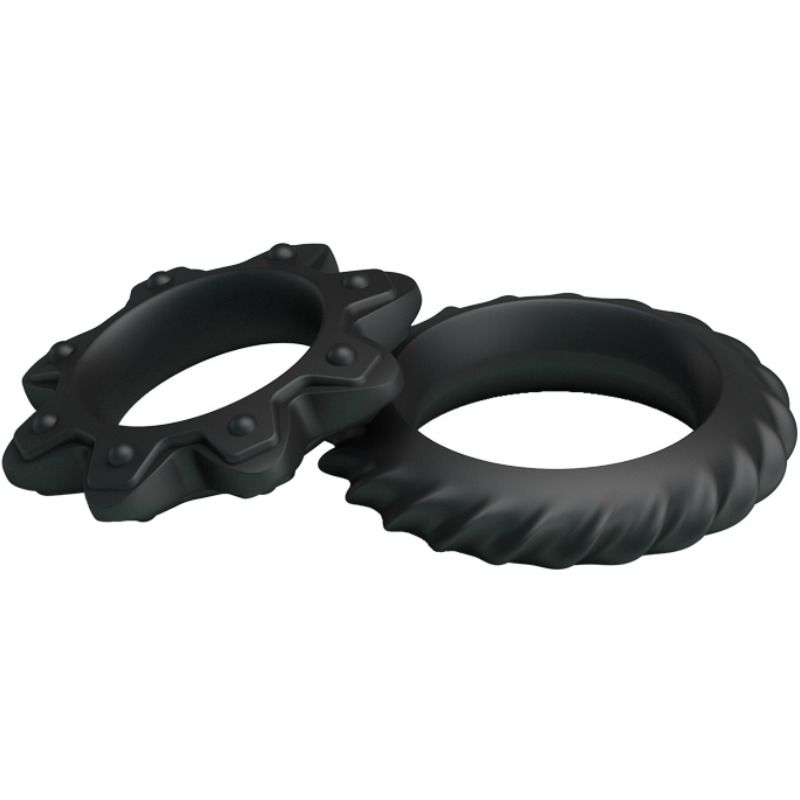 BAILE - KIT 2 ANELLI FIORITI IN SILICONE - Secretroomsexyshop