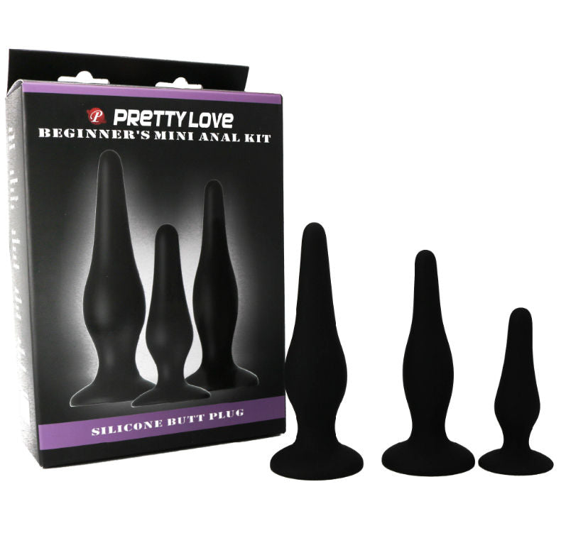 PRETTY LOVE - KIT DI INIZIAZIONE IN SILICONE CON TAPPI ANAL - Secretroomsexyshop