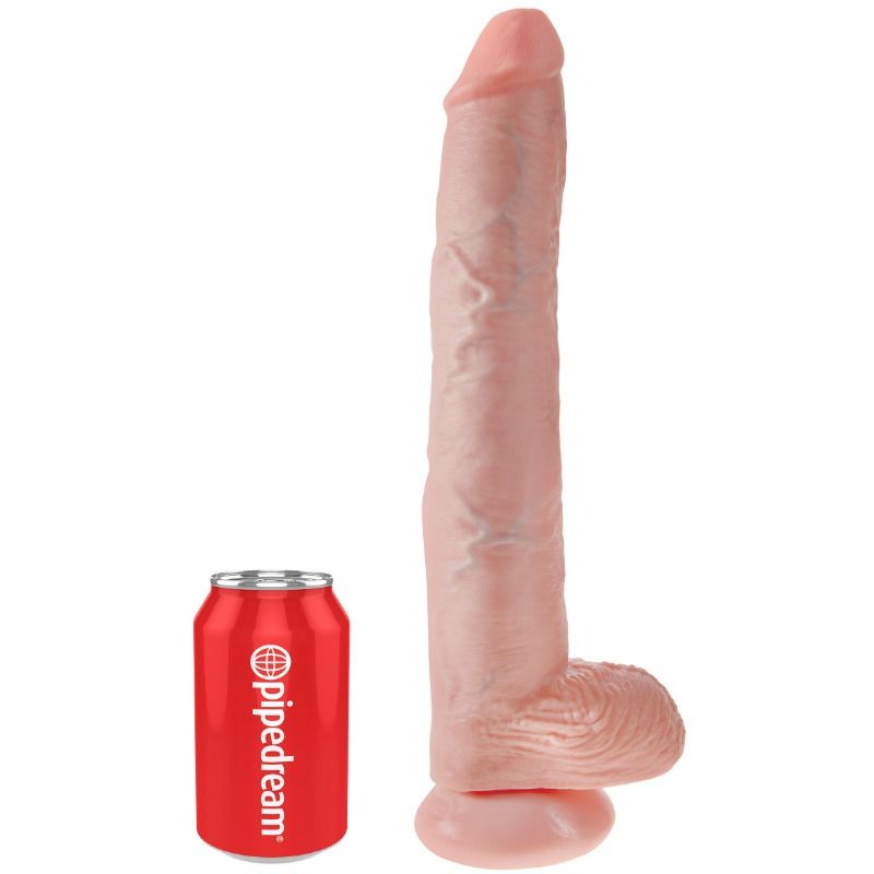 KING COCK - DILDO WITH BALLS 35.6 CM FLESH - 3