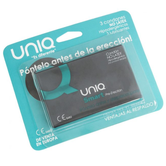 UNIQ - SMART LATEX FREE PRE-ERECTION CONDOMS 3 UNITS - 2