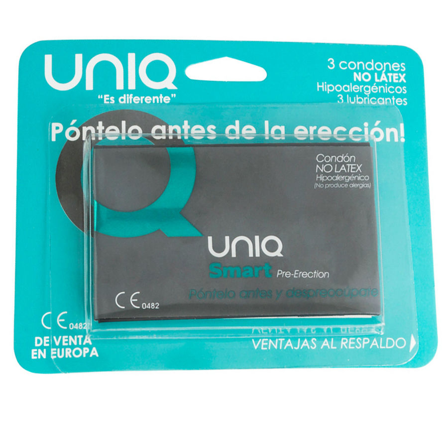 UNIQ - SMART LATEX FREE PRE-ERECTION CONDOMS 3 UNITS - 3