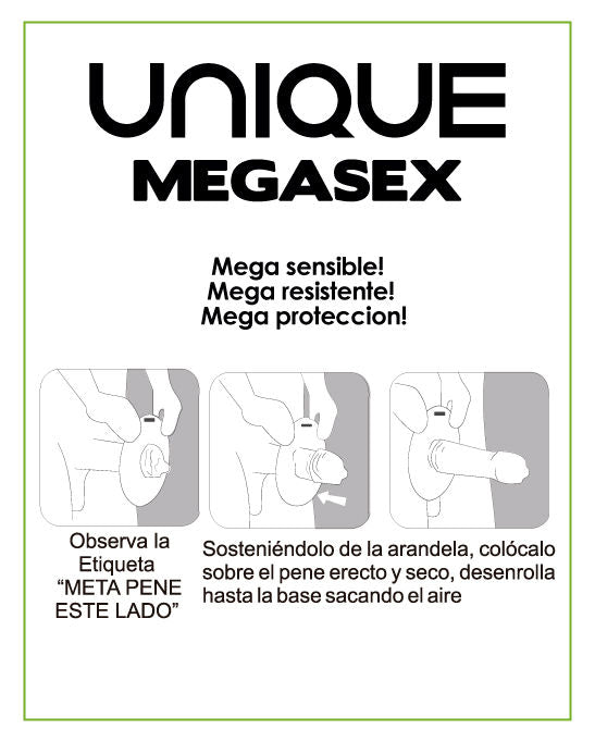UNIQ - MEGASEX LATEX FREE SENSITIVE CONDOMS 3 UNITS - 2