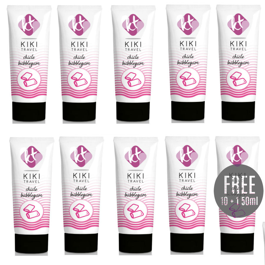 KIKÍ TRAVEL - GUM FLAVOR LUBRICANT 50ML 10 + 1 FREE - 1