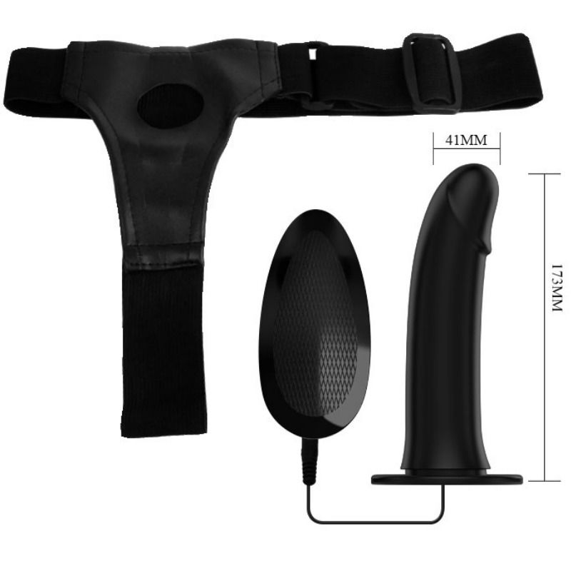 PRETTY LOVE - VITO STRAP ON WITH HOLLOW DILDO AND VIBRATION 17.3 CM - 2