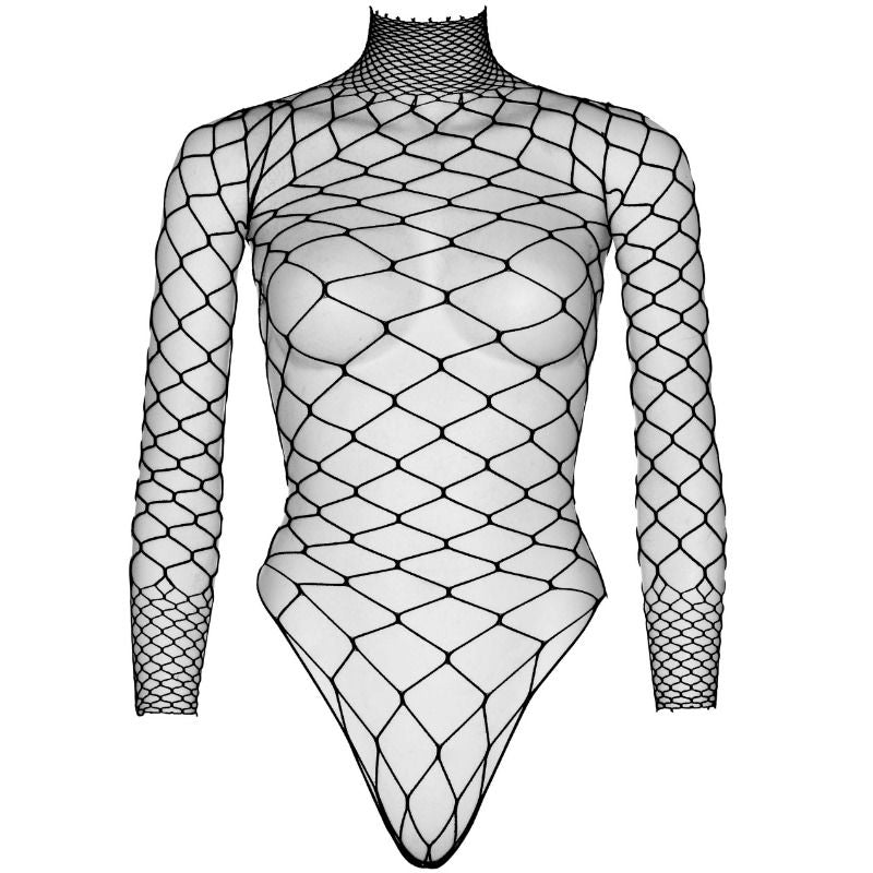 LEG AVENUE - TURTLENECK FISHNET TEDDY ONE SIZE - 3