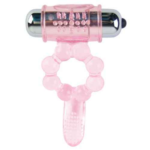 BAILE - ANELLO IN SILICONE 10 RITMI DI LINGUA CON VIBRAZIONE ROSA - Secretroomsexyshop