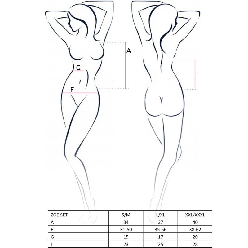 PASSION - WOMAN ZOE SET SIZE L/XL - L/XL / BLACK - 4