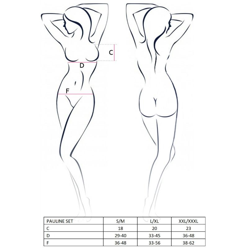 PASSION - WOMEN'S PAULINE 3-PIECE SET SIZE L/XL