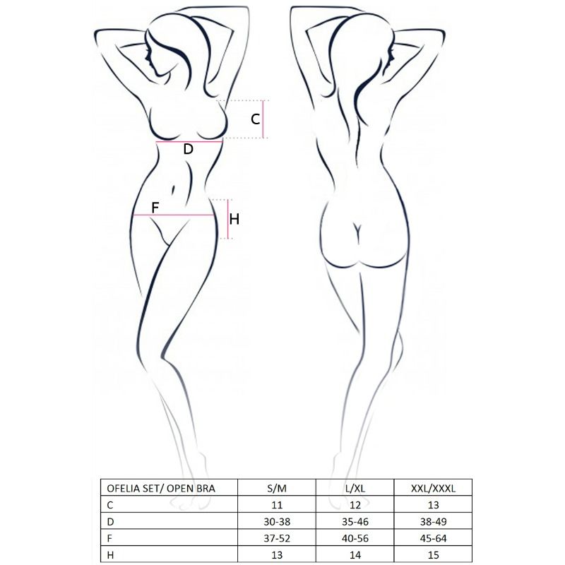 PASSION - WOMAN OFELIA SET SIZE L/XL - L/XL / WHITE - 4