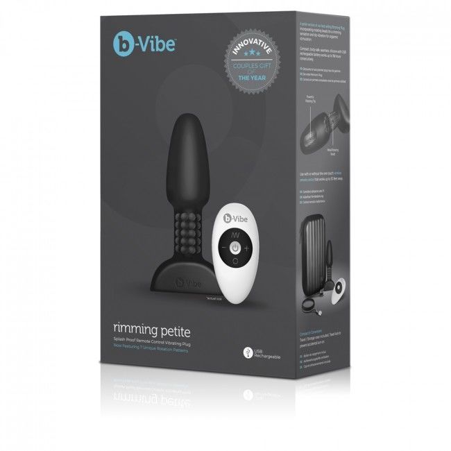 B-VIBE - RIMMING REMOTE CONTROL BUTT PLUG PETITE BLACK