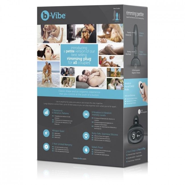 B-VIBE - RIMMING REMOTE CONTROL BUTT PLUG PETITE BLACK