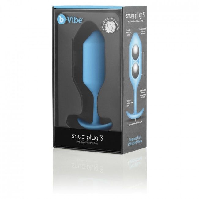 B-VIBE - SNUG ANAL PLUG 3 SKY BLUE - 3