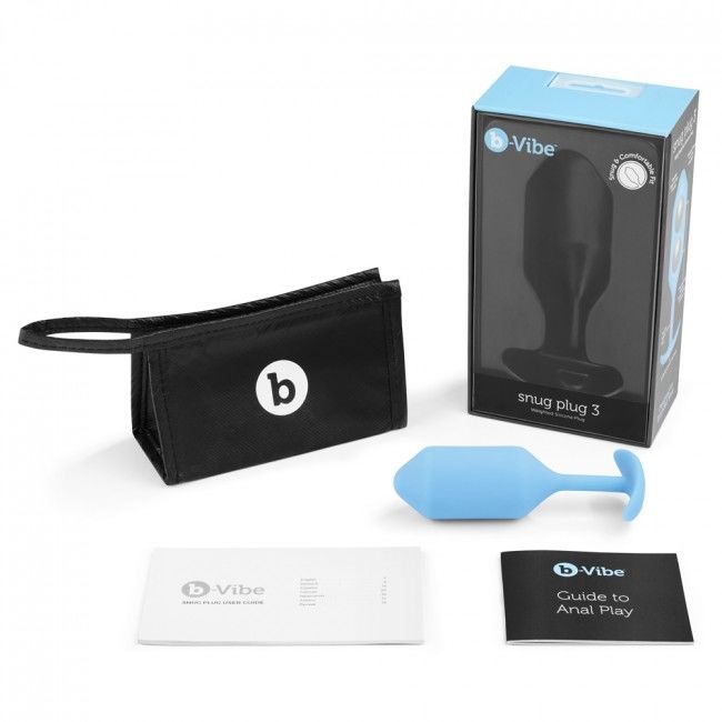 B-VIBE - SNUG ANAL PLUG 3 SKY BLUE - 5