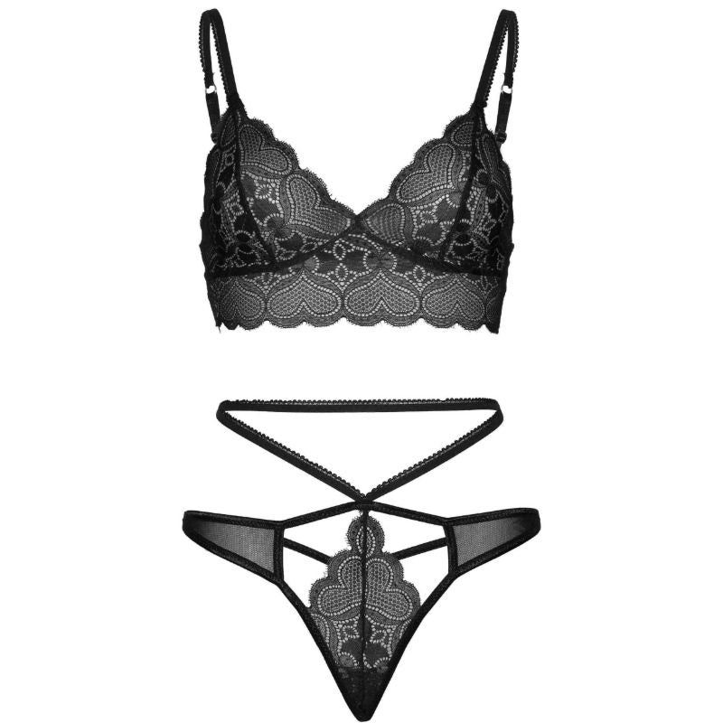 LEG AVENUE - SET 2 PIECES SET STRAPPY CUT G STRING M/L - 2