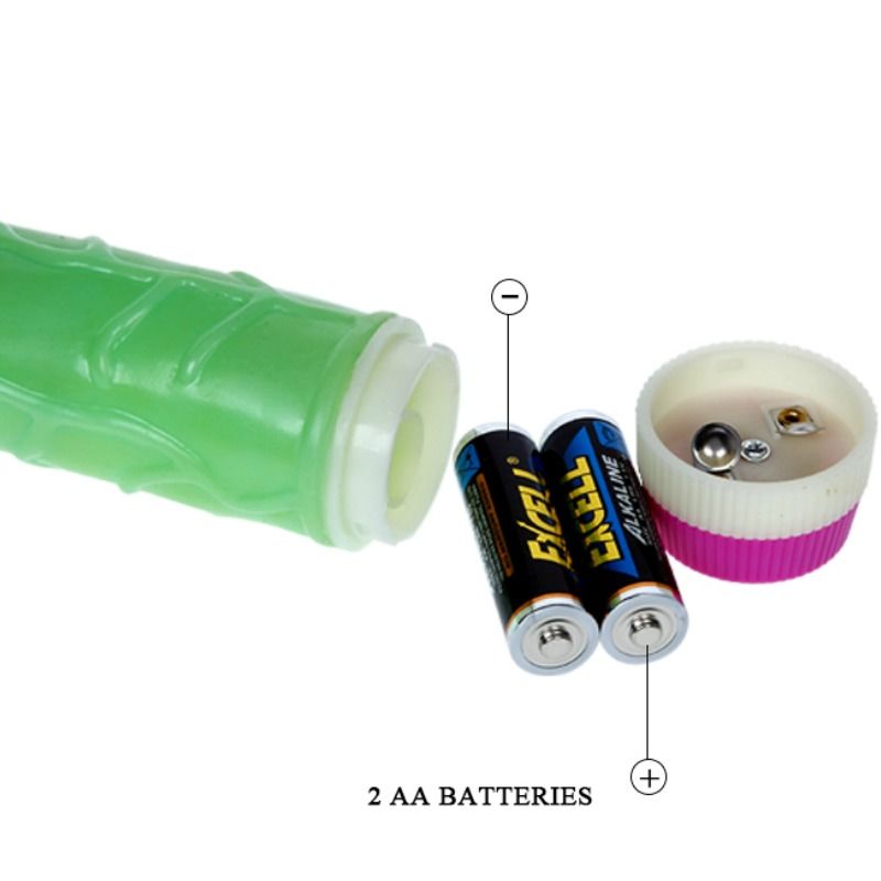BAILE - WAVES OF PLEASURE VIBRATOR 23 CM GREEN - 3