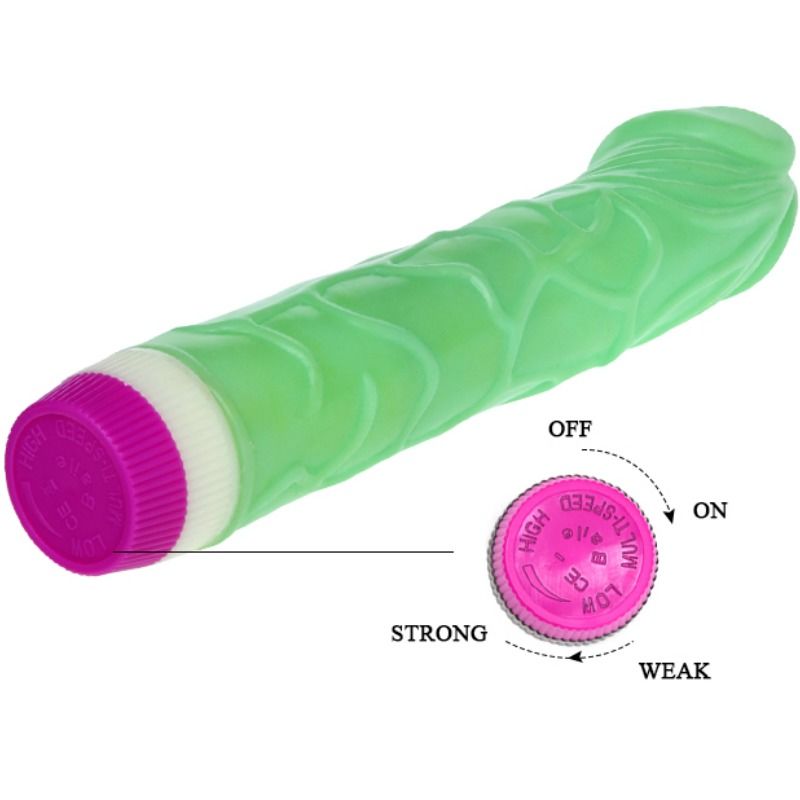 BAILE - WAVES OF PLEASURE VIBRATOR 23 CM GREEN - 4