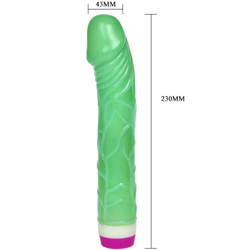 BAILE - WAVES OF PLEASURE VIBRATOR 23 CM GREEN - 6