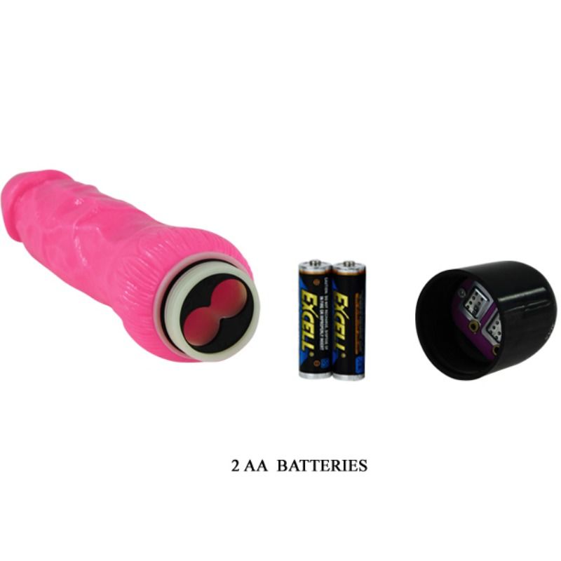 BAILE - COLORFUL SEX REALISTIC VIBRATOR PINK 24 CM - 3