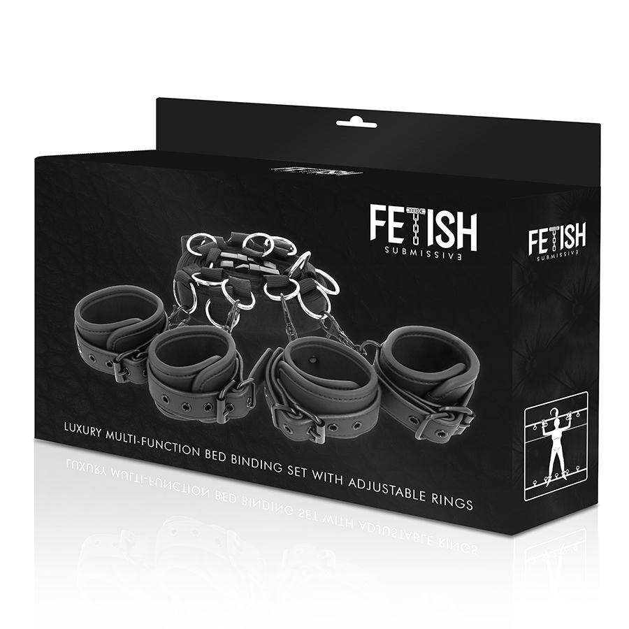 FETISH SUBMISSIVE - LUXURY BED TIES SET WITH NOPRENE LINING - 3